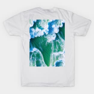 Ocean waves, top view, seamless pattern T-Shirt